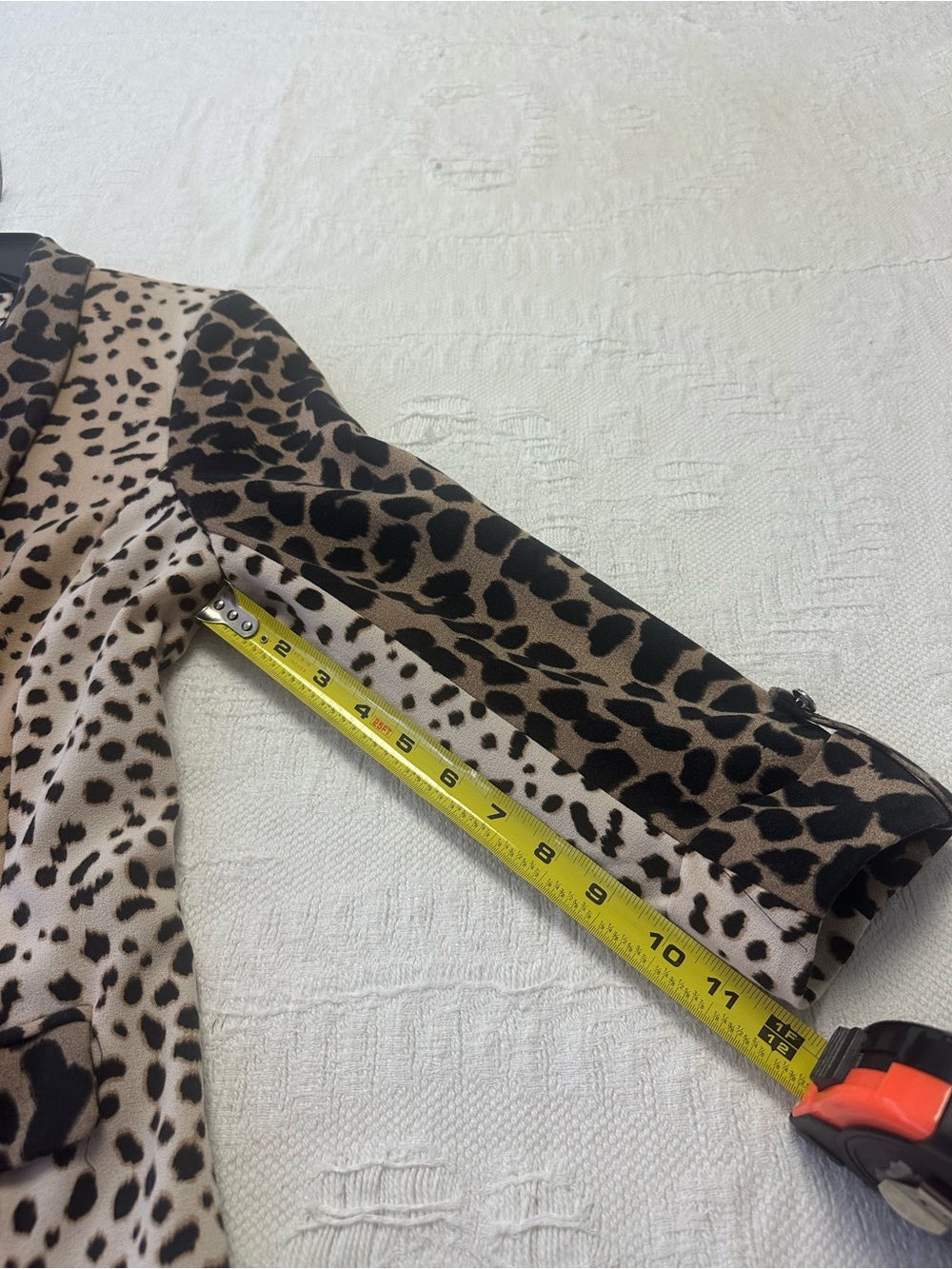 Apt. 9 Leopard Print Open Blazer Jacket - Tan Black - Picture 4 of 6
